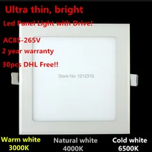 3 Вт/4 Вт/6 Вт/9 Вт/12 Вт/15 Вт/25 вт светодиодные панели освещения потолочный светильник DownlightAC85-265V белый/теплый/холодный белый, внутреннего освещения