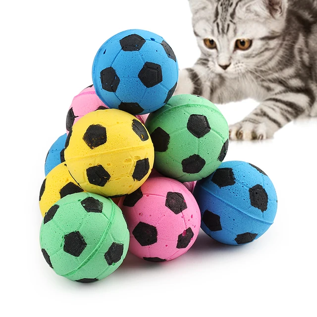 10pcs Colorful Ball Cat Toy Pet Foam Footaball Play Pet Toys 10pcs Colorful Ball Cat Toy Pet Foam Footaball Play Pet Toys