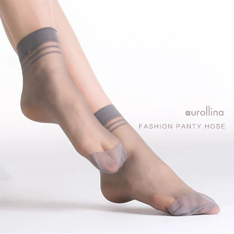 Women Summer Sheer Silk Short Socks 