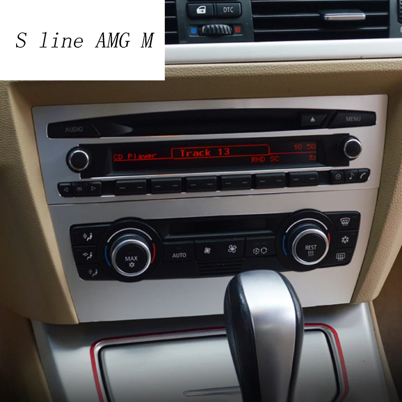 

Car styling Interior Trim Air conditioning CD control panel decoration Stickers cover for BMW e90 3 series auto accessories