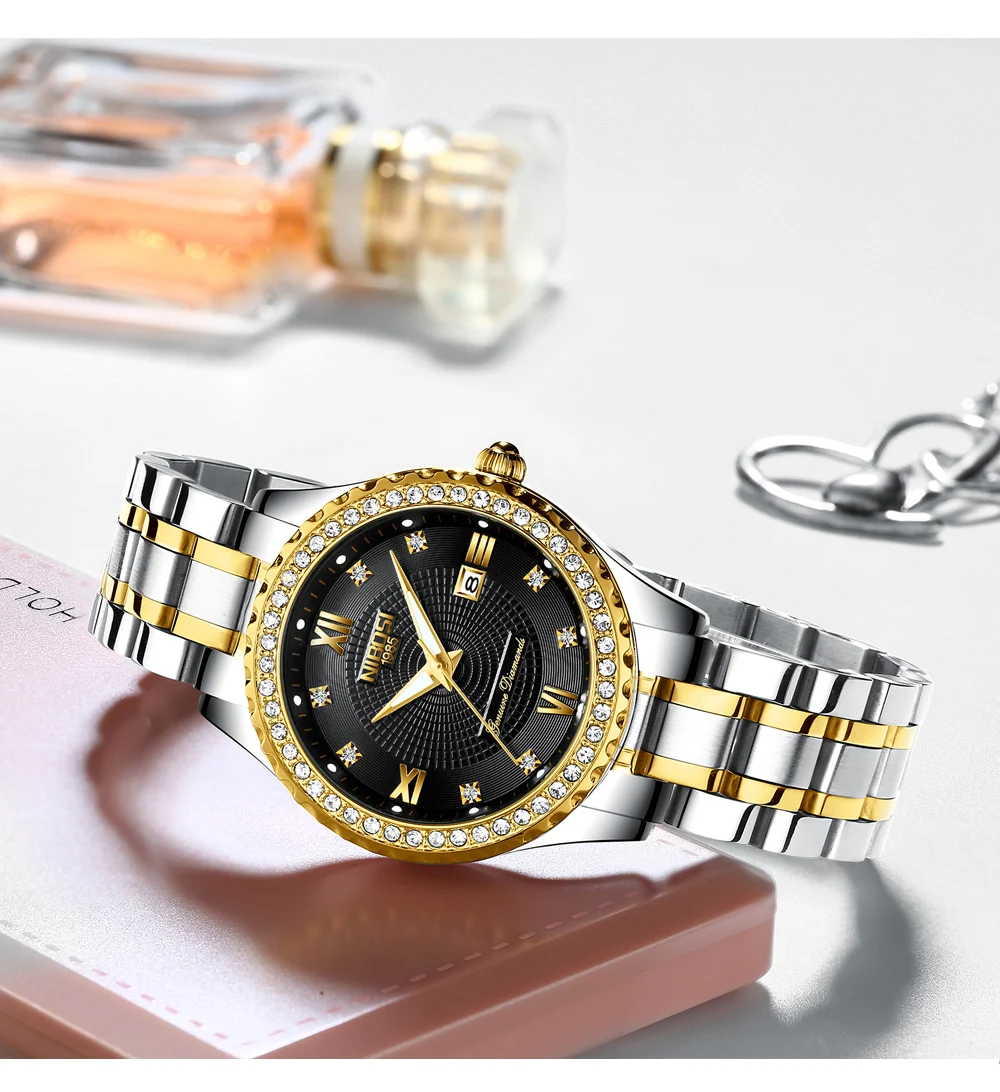Relogio Feminino NIBOSI  Brand Luxury Women Watches Waterproof Lady Watches 2018 With Crystal Quartz Watches Women Gold  Clock   (16)