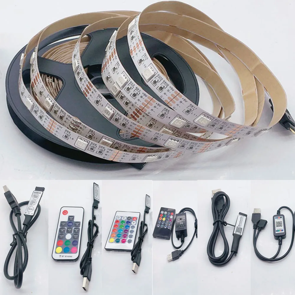 

LED Strip Light USB 5V Wifi RGB Tape Waterproof SMD 5050 Music Ambilight TV Background Tira LED Bluetooth Flexible Stripe Lights