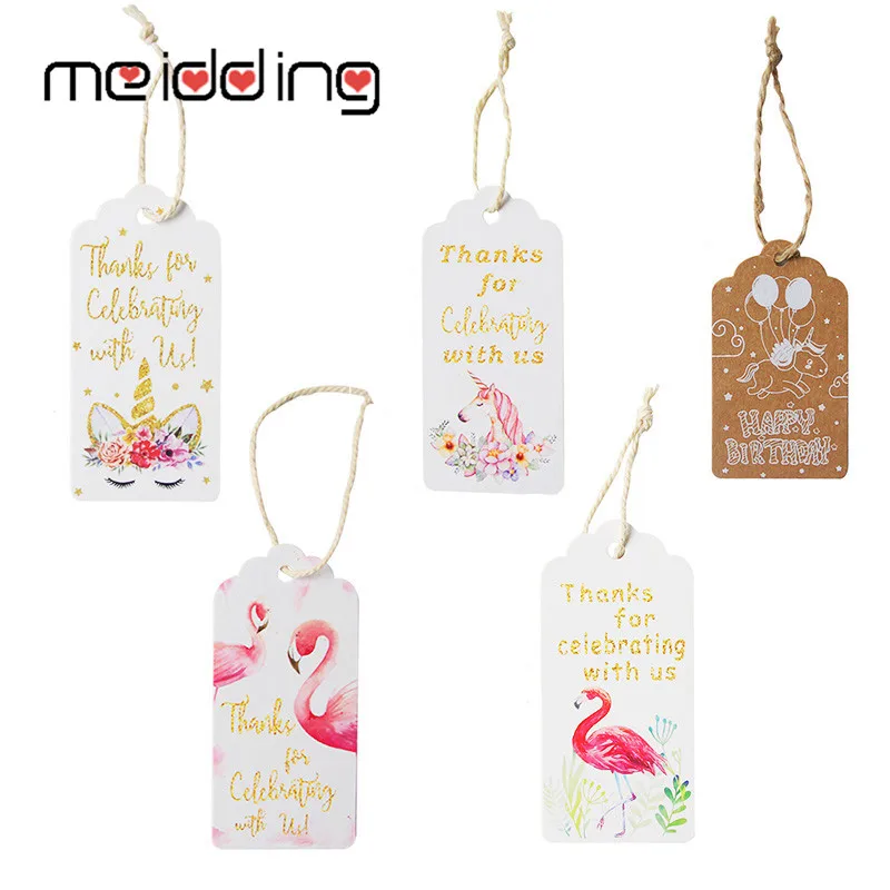 

Flamingo Paper Gift Tags Flamingo Party Gift Labels Decor Hanging Cards Unicorn Flamingo Birthday Party DIY Decoration Accessory