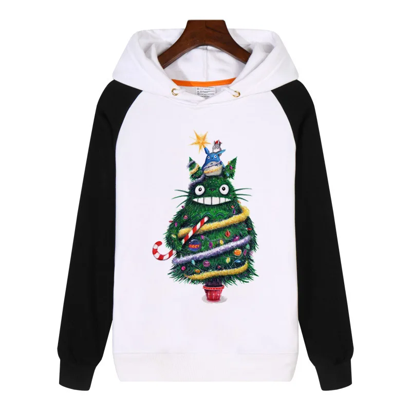 

Christmas tree Totoro Hoodies fashion men women Sweatshirts winter Streetwear Hip hop Hoody Tracksuit Sportswear GA395