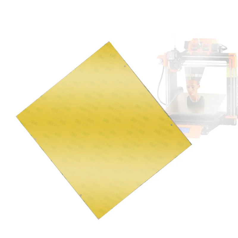 

Newly 253.8 x 241mm PEI Frosted Yellow Cold PEI Sheet with 3M 468MP Adhesive for Prusa i3 Mk3 DC128