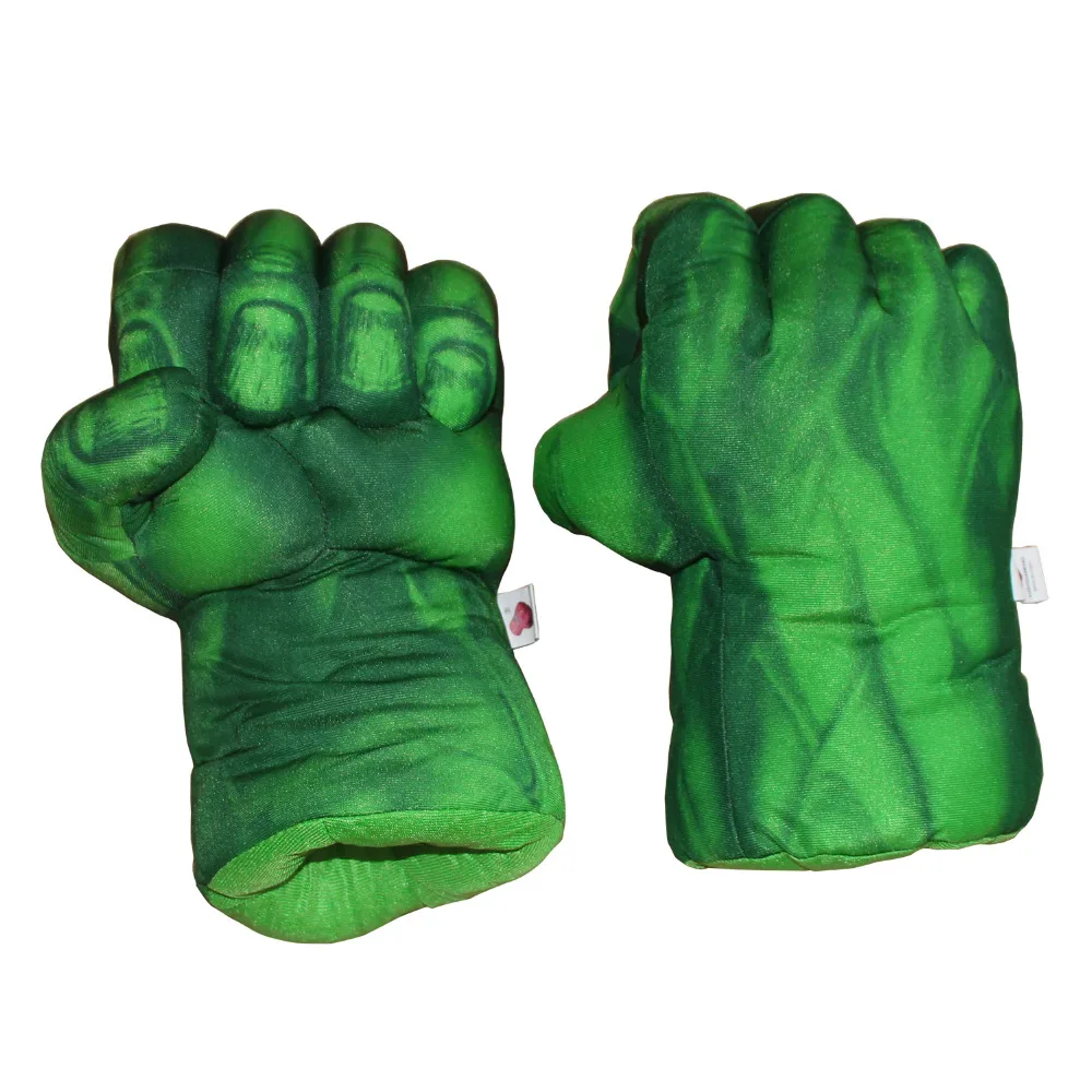 Boy Boxing Gloves Christmas Gift Endgame Costume Hulk Costumes Kids Smash Hands Plush Gloves Superhero Performing Movie Props