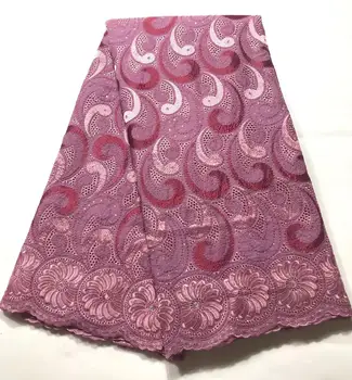 

Pink Flower Net Embroidered Swiss Voile Lace Beads Tulle Trim Wedding Dress Women Fabric African 2019 High Quality French Fabric