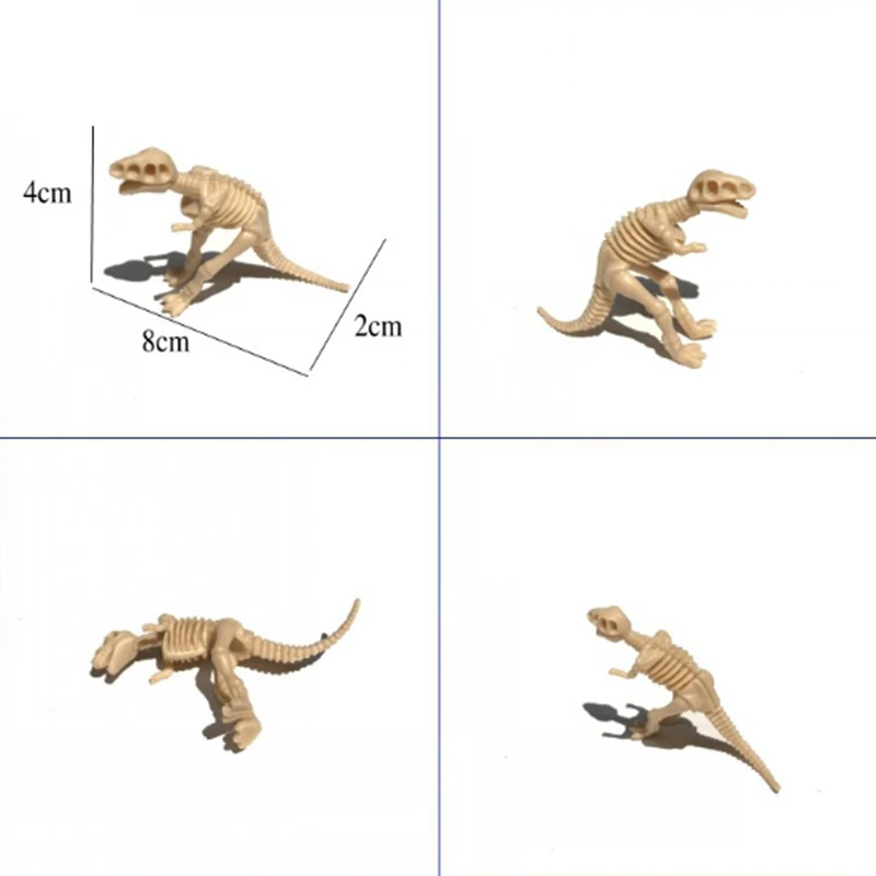 6 шт. Набор ПВХ Имитация Динозавра Fossil кольцо в форме скелета модель игрушки дети высокого качества