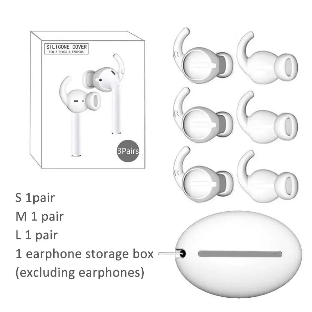3 Pairs Silicone In-ear Anti-slip Ear Hooks Covers Hook-Shaped Headset Stabilizer 30 Degrees Accessories For AirPods Apple