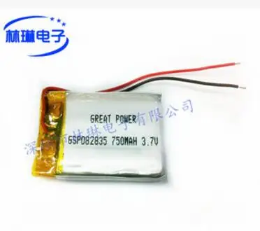 082835P 802835 3 7 V 750mah с защитной пластиной MP3 MP4 Колонка полимерная литиевая батарея