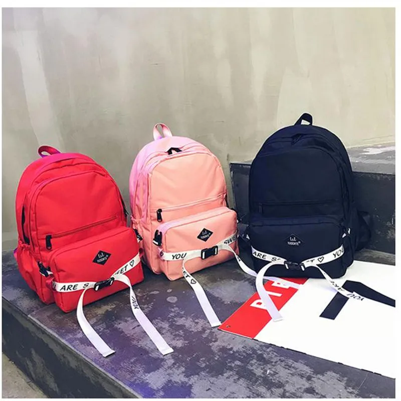 

High school students tide backpack large capacity multi-layer port wind campus backpack