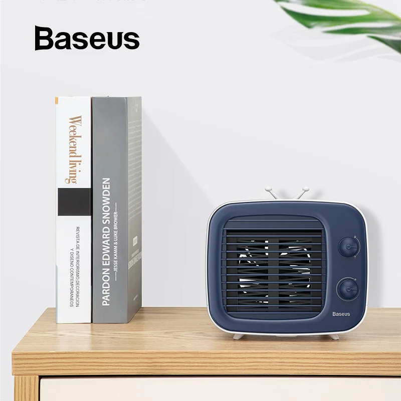 

Baseus USB Fan Mini Air Cooler Fan Portable Air Conditioner Humidifier Purifier 3 Gear Desktop Air Cooling Fan For Office Home