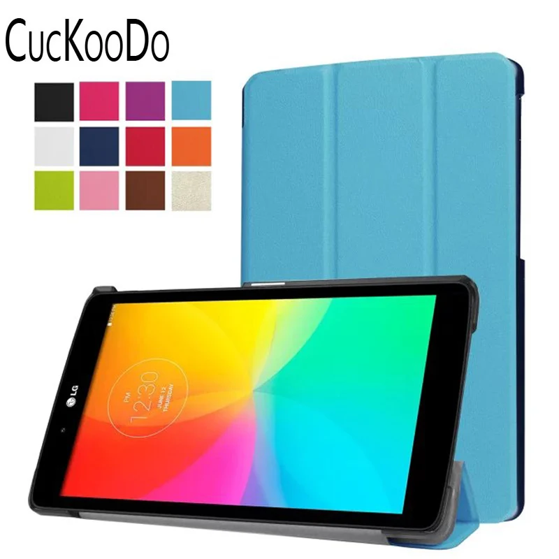 

CucKooDo 200Pcs/lot Folio Leather Stand Smart Case cover for LG G Pad X 8.0 (T-Mobile V521WG) / G Pad III 8.0 V525 8-Inch Tablet