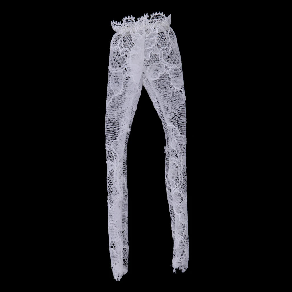 1/6 Girl Doll Lace Tight Legging Pants Comfy Capri Summer For Doll Outfit White 12inch Doll Lace Leggings