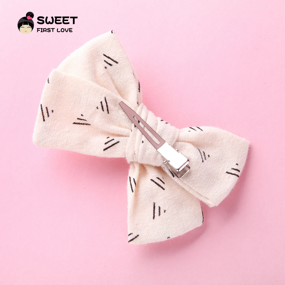 

1pcs Children Fabric bow Hairpins or headbands Print Elastic Nylon Head band Princess Bow Hair Clips Headwear Hair Accessories