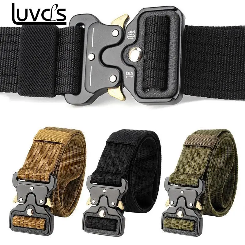 Men Military Belt Buckle Combat Waistband Tactical Rescue Rigger Tool Adjustable