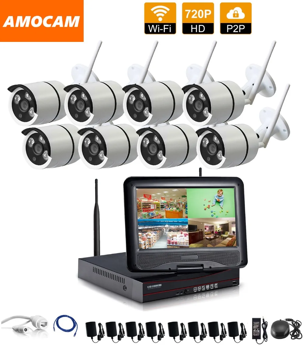 1280 720P HD Wireless font b Outdoor b font Network IP Security Camera 8CH 720P HD