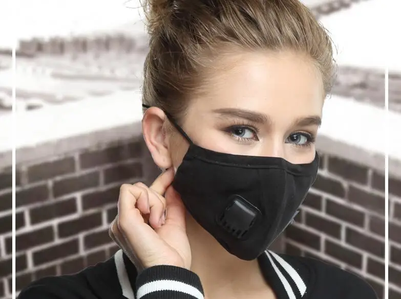 Против загрязнений маска с воздушным фильтром респираторная Пылезащитная маска PM2.5 5 слоев моющиеся хлопок рот маски со сменным фильтром M40