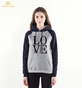 

HAMPSON LANQE Love Story Kawaii Hoodies Women 2020 Spring Autumn Casual Sweatshirt Raglan Sleeve Hoodie Warm Fleece Sweatshirts