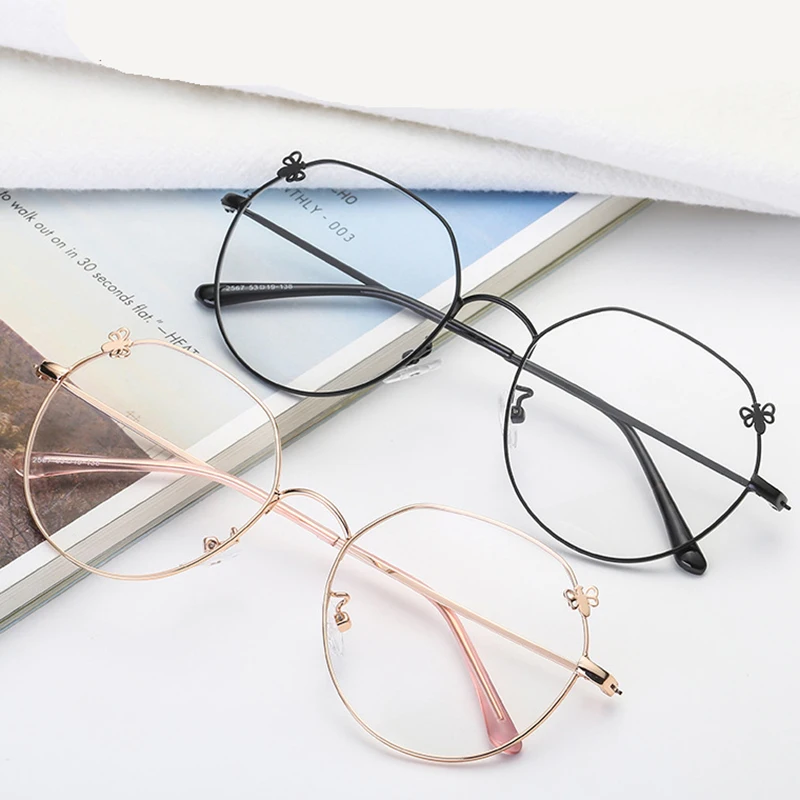 

Butterfly Metal Alloy Glasses Frame 2019 Brand Designer Goggles Metal Retro Myopia Computer Eyeglasses Frames Women Nerd