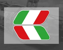 2017 NEW 2pcs Italian Italy Flag Stickers Fender Badge Emblems Decal Decor motorcycle car styling For Ferrari Fiat VW Golf skoda