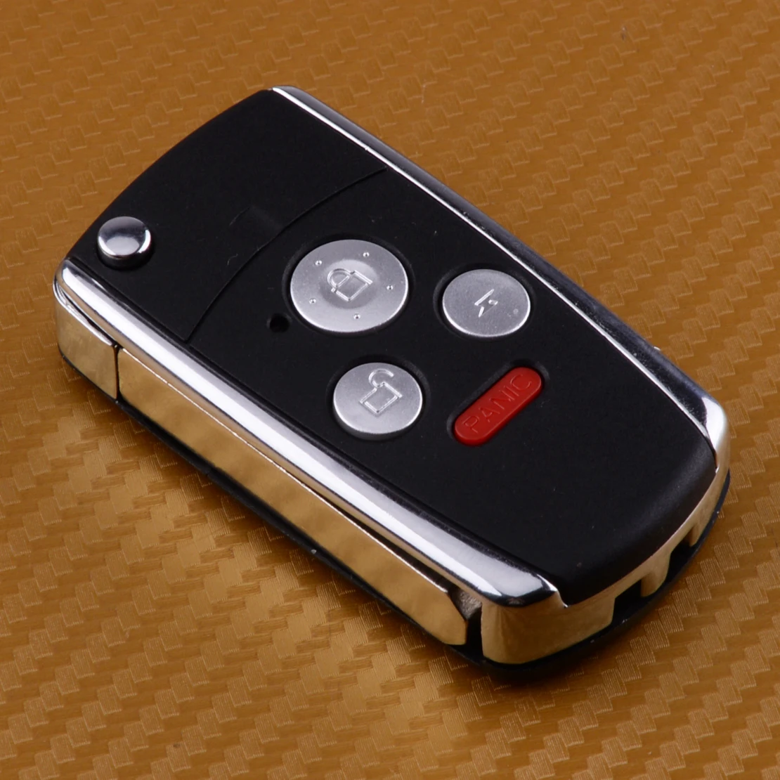 

CITALL Car 4 Button Uncut Folding Flip 3+1 Key Shell Remote Case Fob Fit for Honda Accord Civic CRV Pilot Accessories