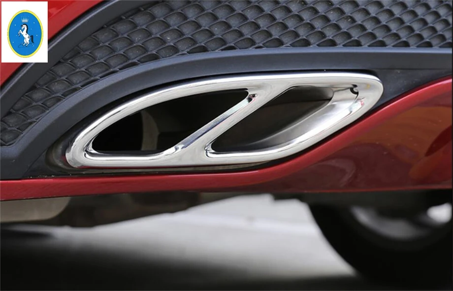 Yimaautotrims задний хвост выхлопной трубы глушитель крышка отделка подходит для Mercedes-Benz A класс W176 B класс W246