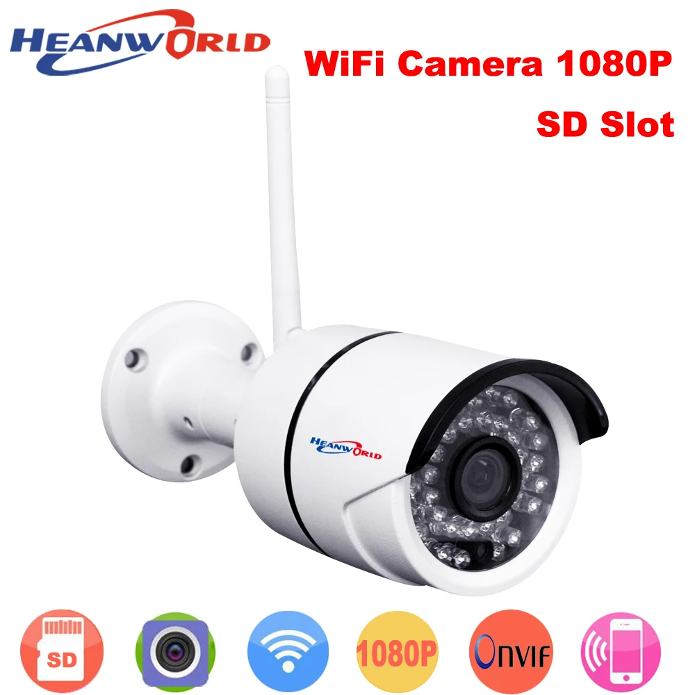 

Heanworld Waterproof Onvif IP camera WIFI 2.0Megapixel 1080P HD Wireless Digital Security CCTV IP Cam IR Infrared Bullet camera