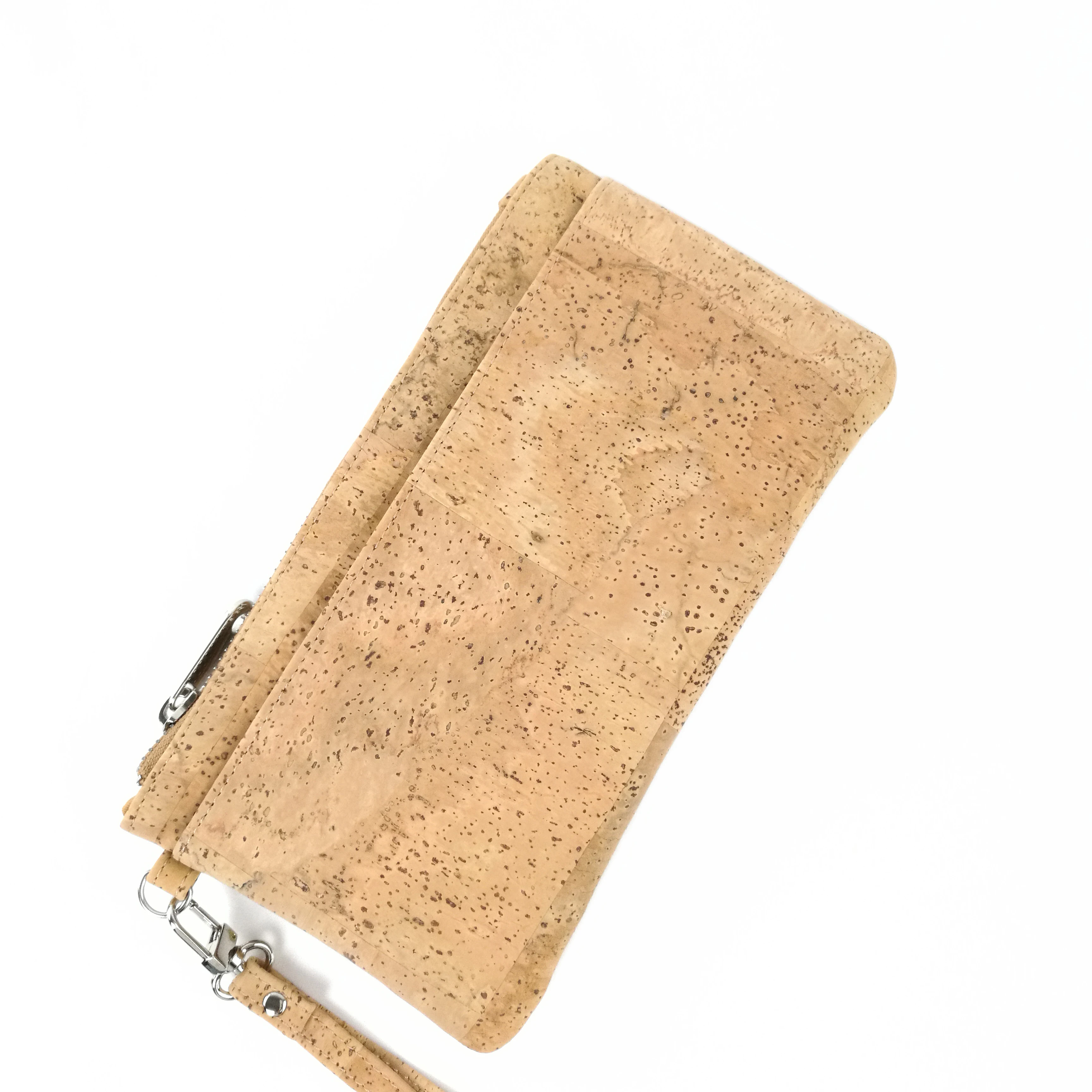 Classic Women's Cork Clutch with Cell Phone Purse for Vegan Fashion Wooden Handbag