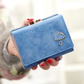 

2019 New fashion Women Wallet Bags Best Leather Button Clutch Purse Lady Short Handbag Bag For Woman 9 colors