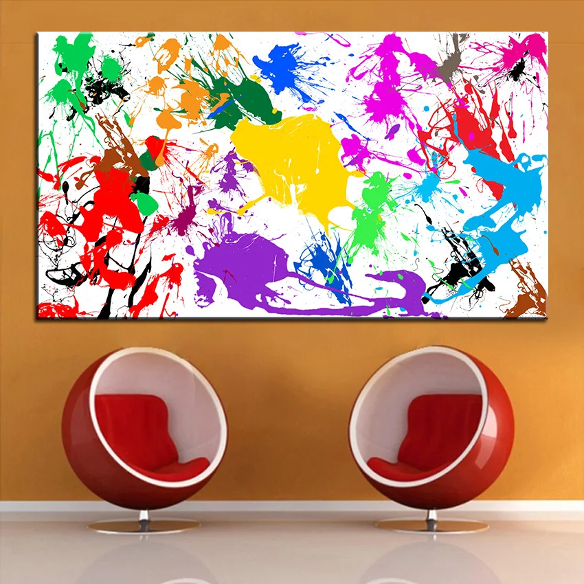 Large size Printing Oil Painting paint splatter Wall