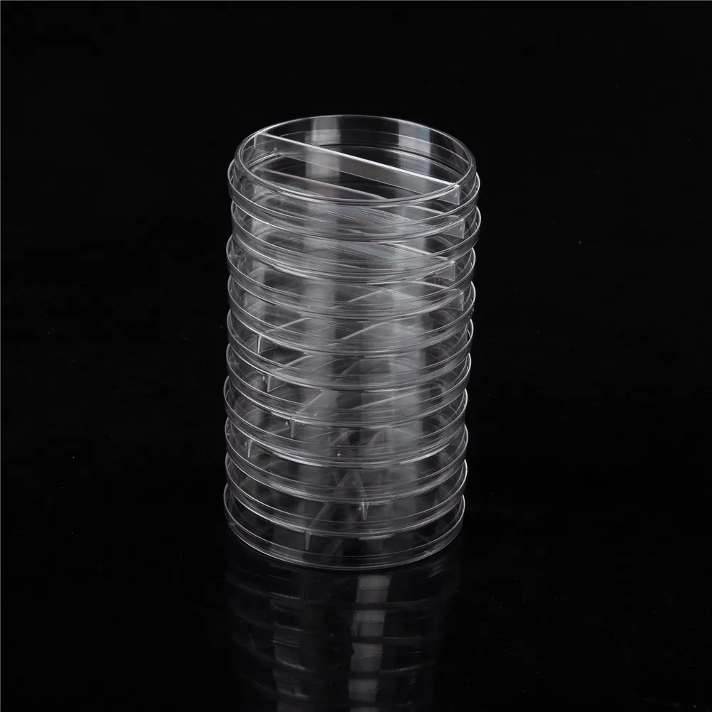 

10pcs/set plastic Sterile Petri Dishes With Lids 90mm For Lab Plate Bacterial Yeast Biological Scientific Lab Supplies