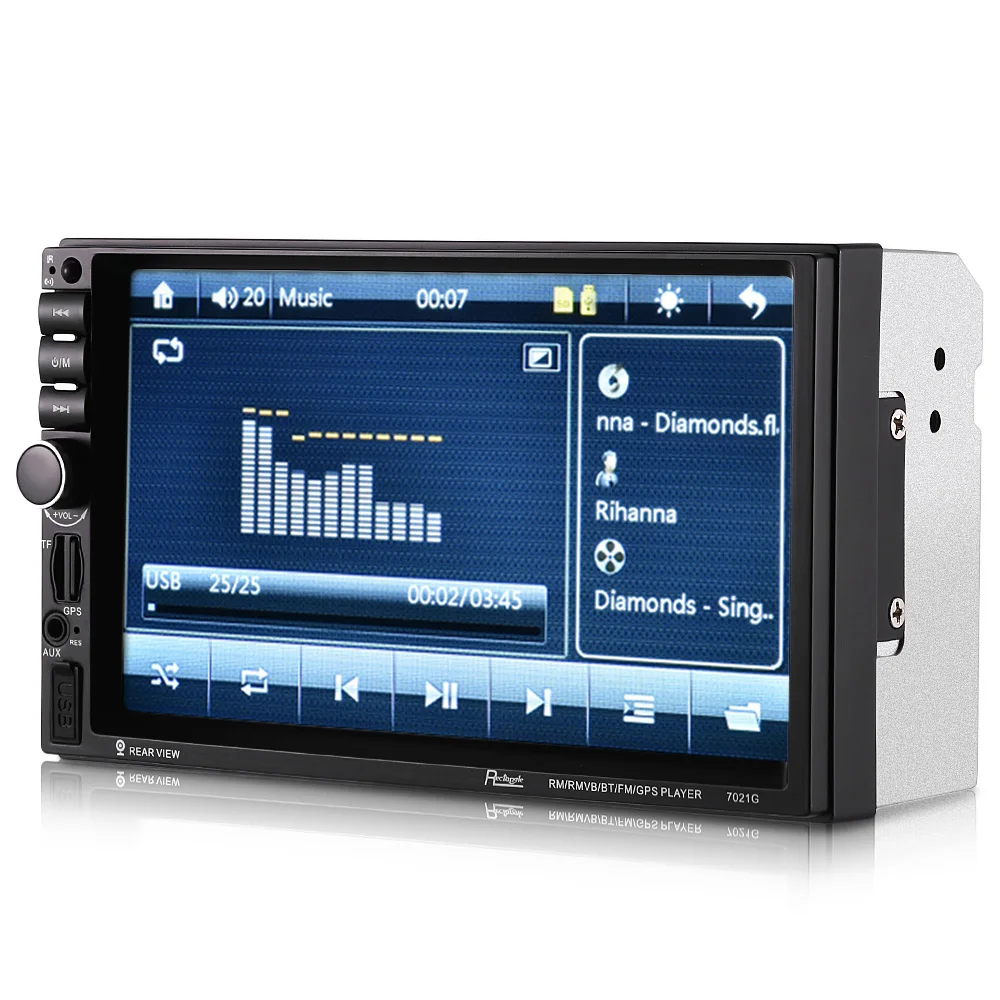 

7021G 7 Inch Car Intelligent System GPS Bluetooth FM HD Screen 2 Din Car Radio Car Multimedia Player With 720P Camera