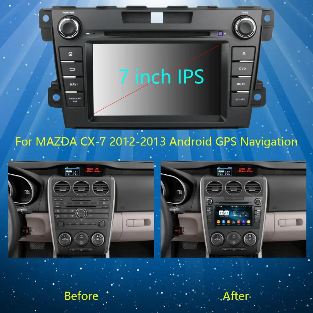 Автомагнитола с восьмиядерным процессором 7 &quotIPS 4 Гб ОЗУ + 64 ПЗУ Android 9 0 DVD радио GPS