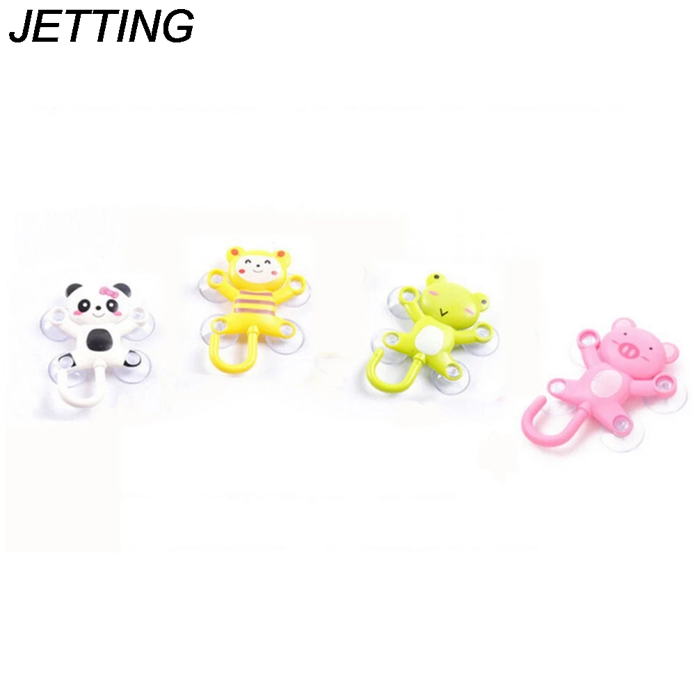 1Pcs Fashion Cute Cartoon Sucker / Sucker Hook Robe Hook Bathroom Accessories Frog Panda Pig Bee Designs  New Arrival