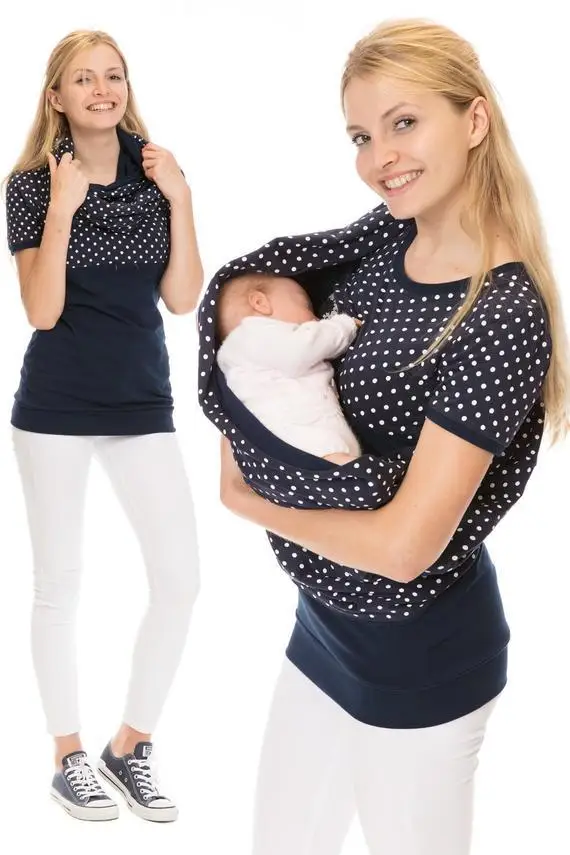Maternity Breastfeeding Hooded Top Print Nursing Mothers T Shirt Pregnant Hoodies Lactation Clothes For Women Pregnancy Clothing (12)