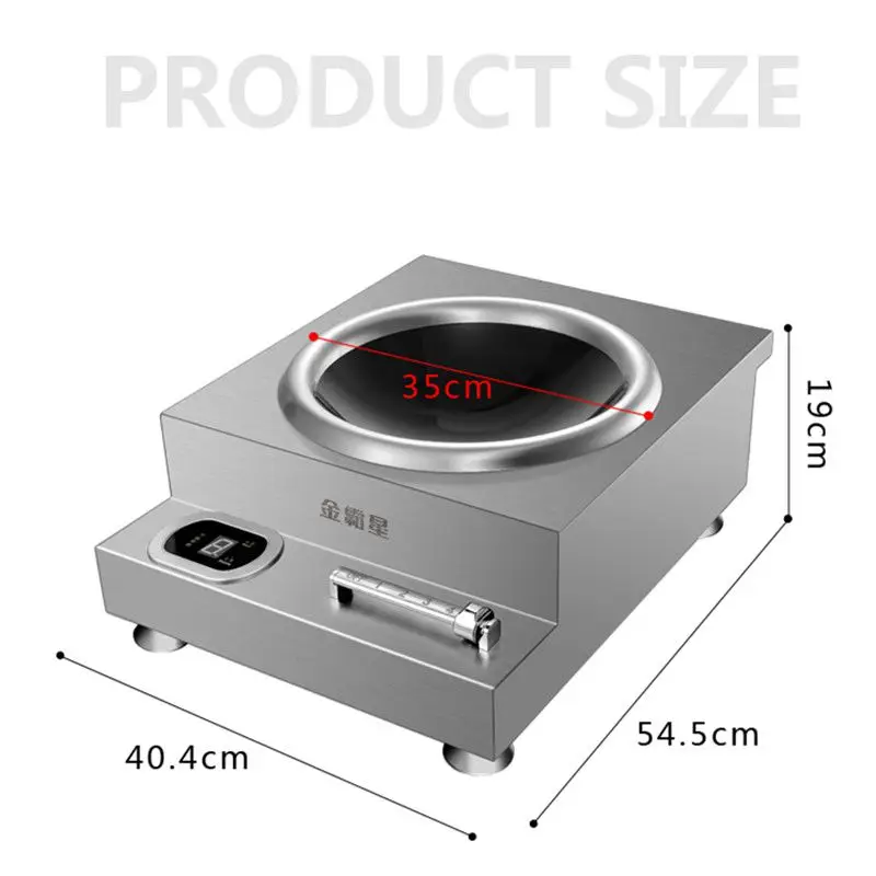 Коммерческая индукционная плита 6000 Вт вогнутая высокомощная столовая отель электрическая жарочная печь 5000w380V