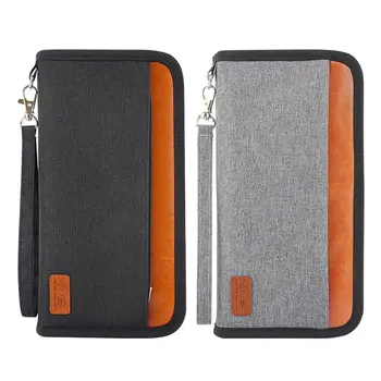 

1Pc RFID Blocking Travel Bag Wallet Purse Organizer Zipped Passport Tickets ID Holder 25x13x3.8cm New