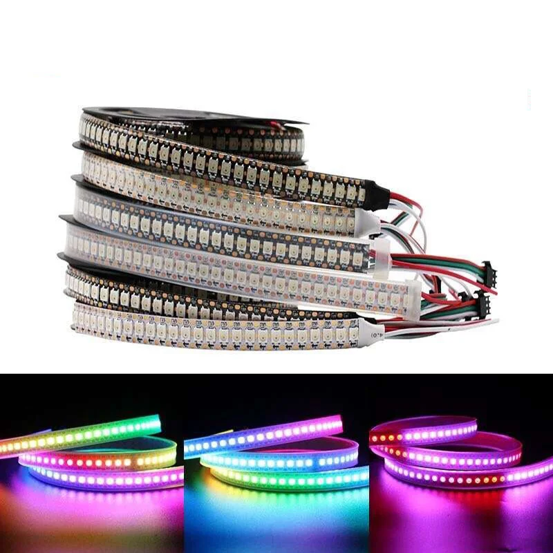1/2/3/4/5 м WS2812B 30/60/144 светодиодов/м Smartled pixel RGB индивидуально Адресуемая Светодиодная