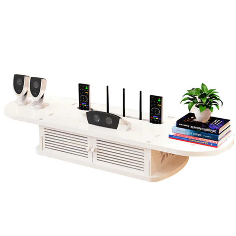 Best Free Punch Wall Tv Cabinet Assembly Muebles Tv Stand Unit Hollow Design Furniture Storage Fake Wooden Stand Hot Computer Stands