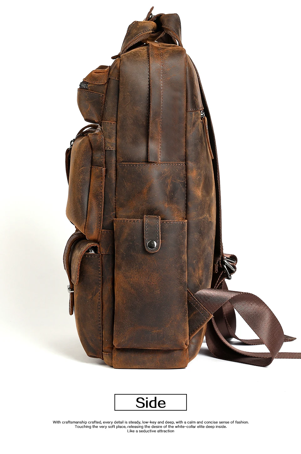 -2_03MVA Men's Backpack Vintage Bag Men Genuine Leather Anti Theft Backpack for Laptop Travel Backpacks Casual Schoolbag Gifts 3506