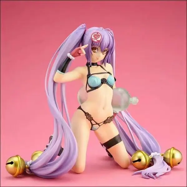 

14cm Japanese original anime figure SAMURAI GIRLS Naoe Kanetsugu swimsuit ver action figure collectible model toys for boys