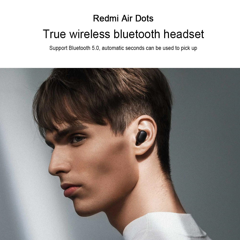Беспроводные bluetooth-наушники Xiaomi Redmi Airdots TWS, водонепроницаемые, в уши, стерео, басы, наушники BT 5,0 AI, управление громкой связью, наушники