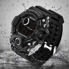 2017 Sanda Digital font b Watch b font font b Men b font Military G Style