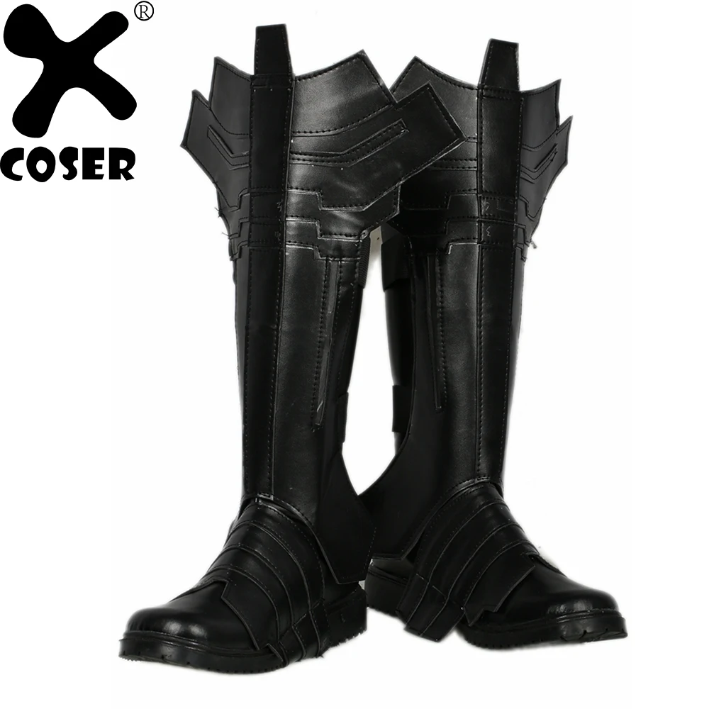 XCOSER Бэтмен армейские косплейные ботинки вечерние loween Y черные туфли высокого качества кожа фильм косплэй сапоги и ботинки для девочек обувь для мужчин