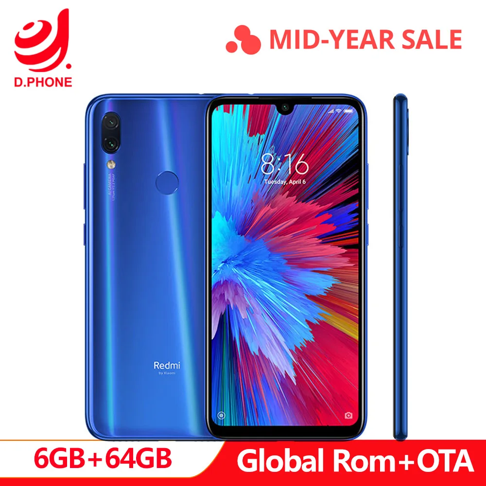 مسؤول العالمية Rom Xiaomi Redmi ملاحظة 7 6 GB RAM 64 GB ROM أنف العجل 660 الثماني النواة 6.3 \