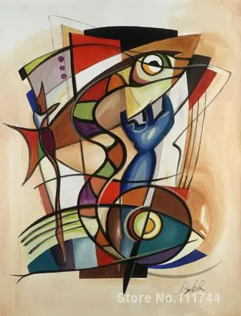 

Abstract canvas oil painting serpent alfred gockel handmade wall art for living room decor