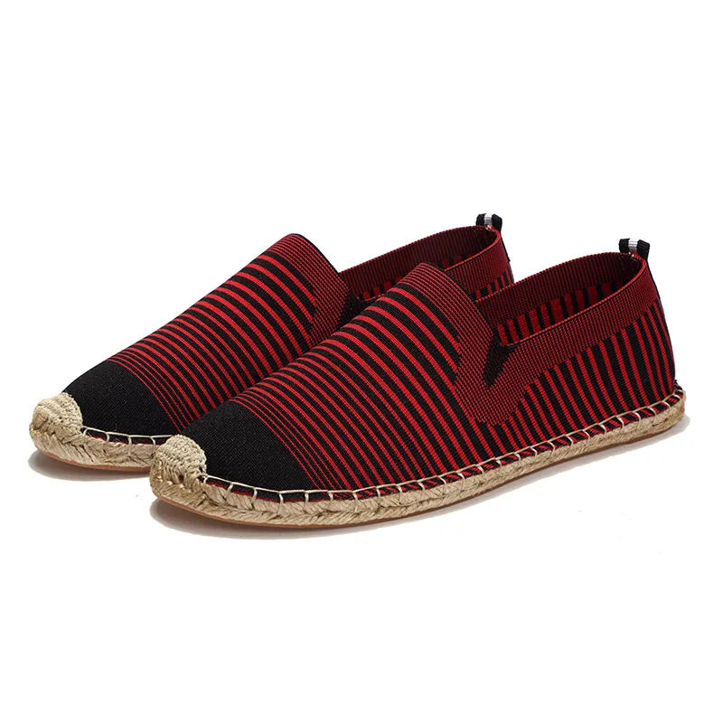 

Fashion Canvas Shoes for Men Loafers Slip on Flats Shoes Men Espadrilles Linen Shoes Casual Sneakers Men Chaussure Homme