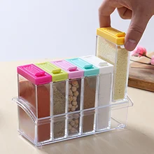 NC 6 шт. прозрачный шейкер встряхивание Темперо приправа коробка баночки для специй контейнер для хранения Органайзер Графинчик Кухонные Принадлежности