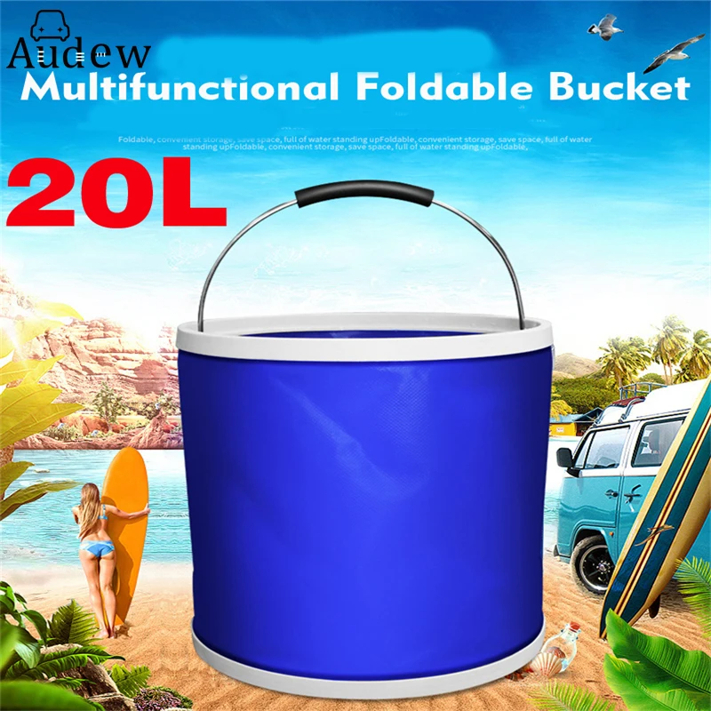 20L Car Washing Bucket Multi function Portable Outdoor Camping Foldable